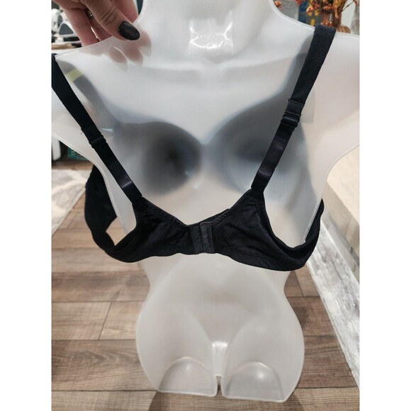 Vanity Fair Body Shine Full Coverage Wirefree T-Shirt Bra Soft 72298 Black 42B - Picture 6 of 8